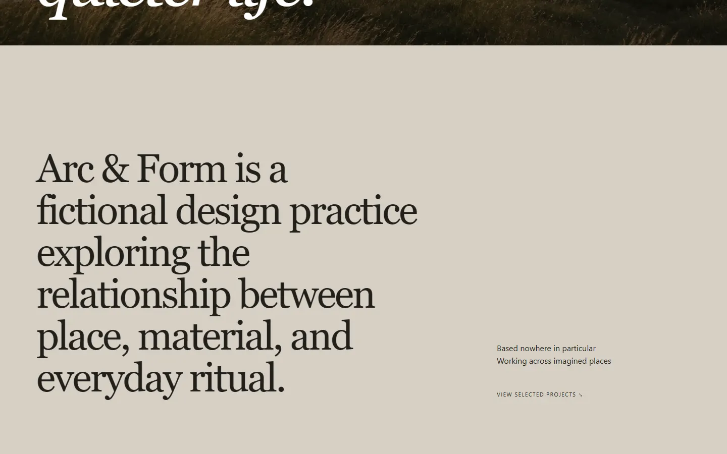 Arc & Form desktop concept preview