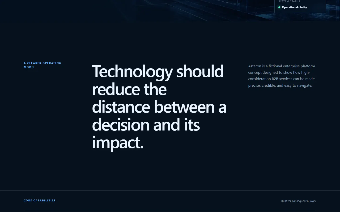 Asteron desktop concept preview